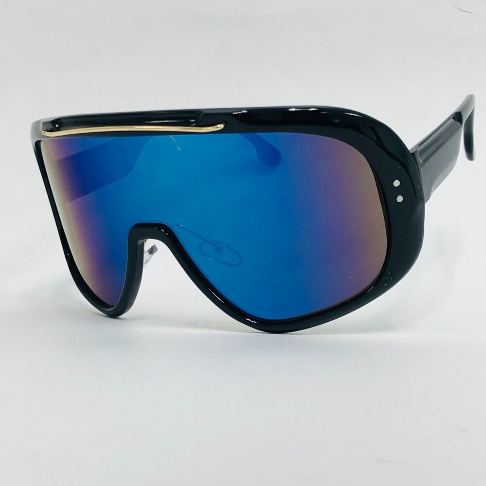 Sunglasses Oversized Men‎ Women Shades Outdoor Blue Mirror Lens Reflactive Lens